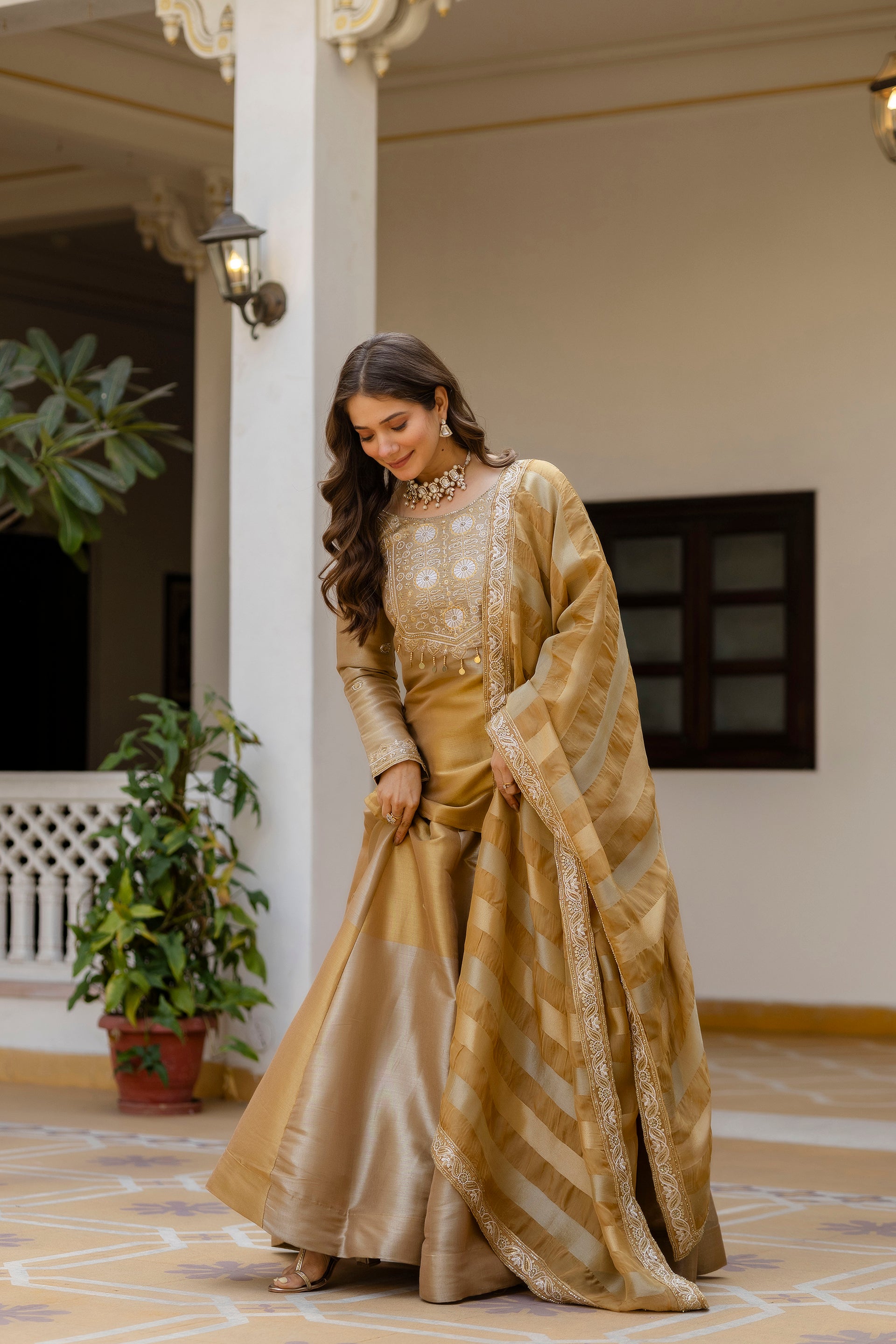 Premium Banarasi Lehenga Set with Embroidered Kurta & Silk Dupatta – Festive & Wedding Wear for Women