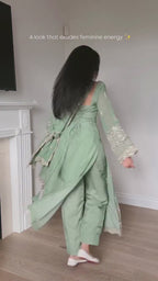 Elegant Faux Georgette Embroidered Straight Kurta Pant Set with Dupatta