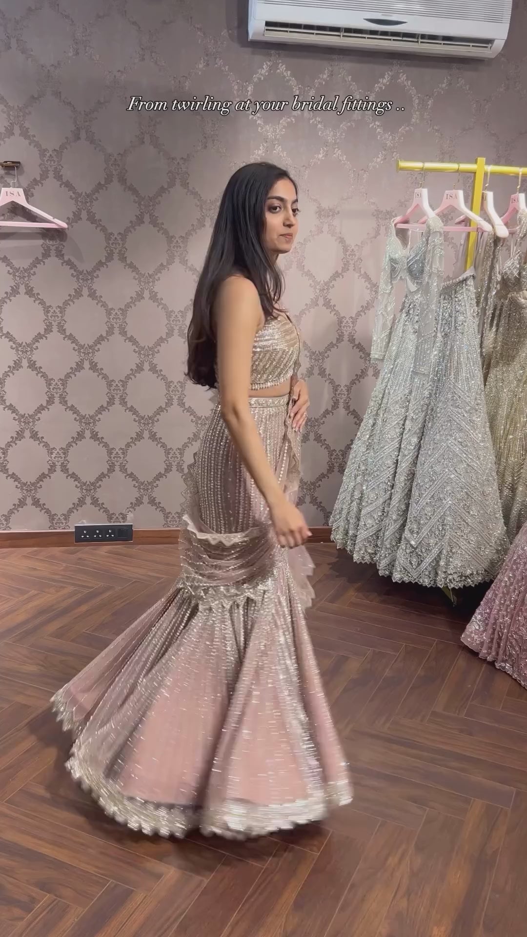 Ready-to-Wear Lehenga Saree with Sequins Work